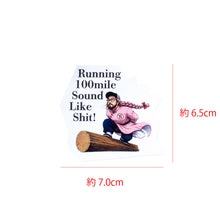 画像をギャラリービューアに読み込む, "Running 100mile Sound Like Shit!"リストバンド＆リストバンド・ステッカーセット