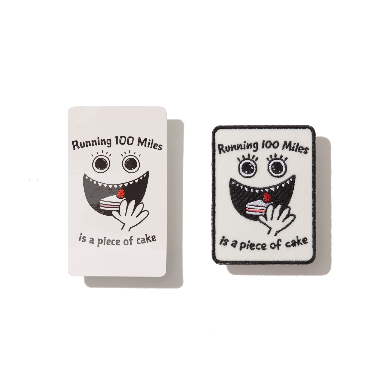 Running 100miles is a piece of cake sticker & patch – Tomo's